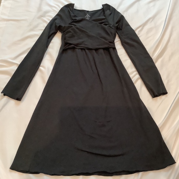 PrAna Tally Black Breathe Faux Wrap Dress - Picture 5 of 10